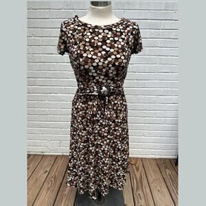 Kupcake Vintage 90's Brown Polka Dot Retro Dress